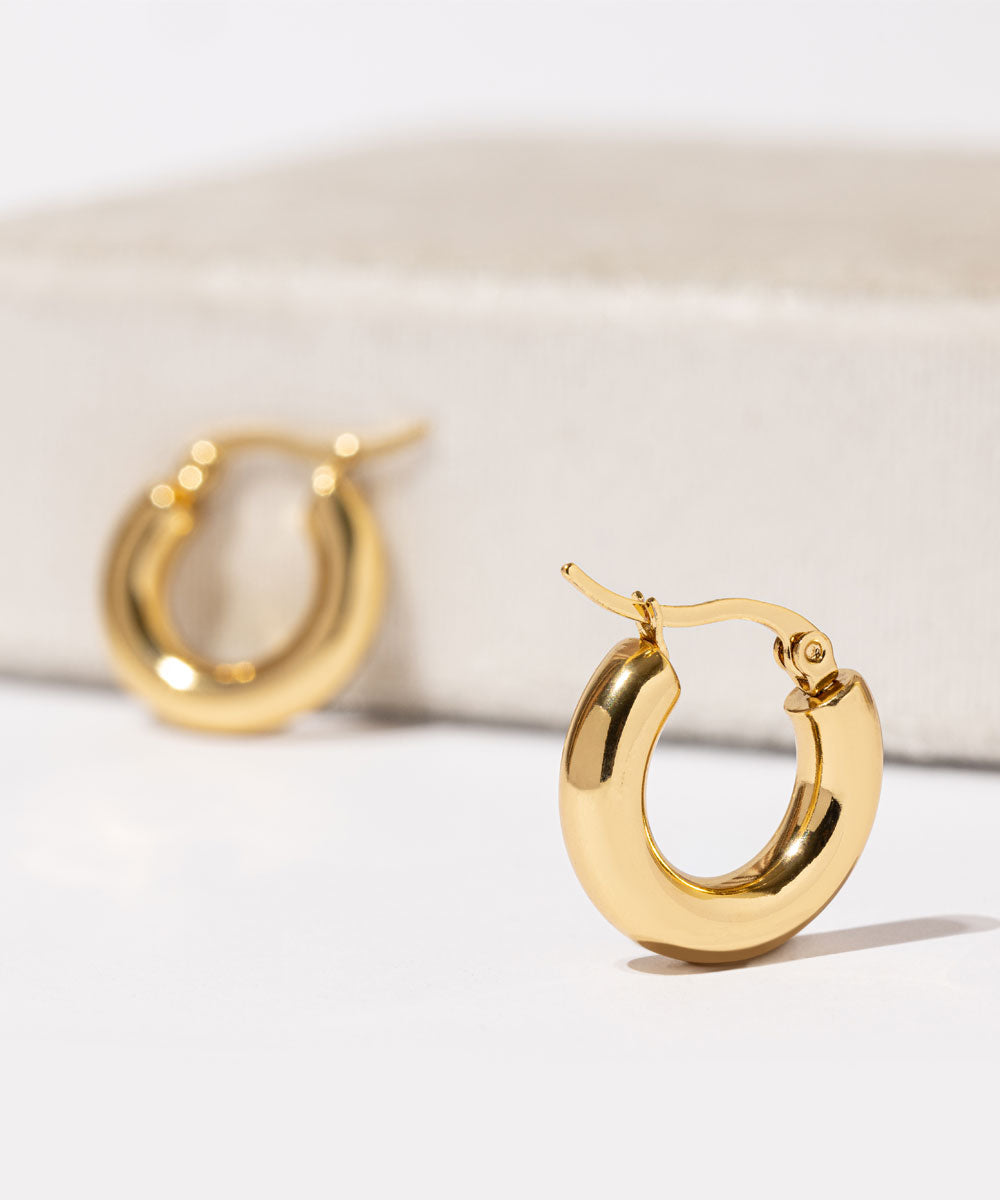 Argollas Chunky Waterproof | acero inoxidable | resistente al agua | Mellany Joyas